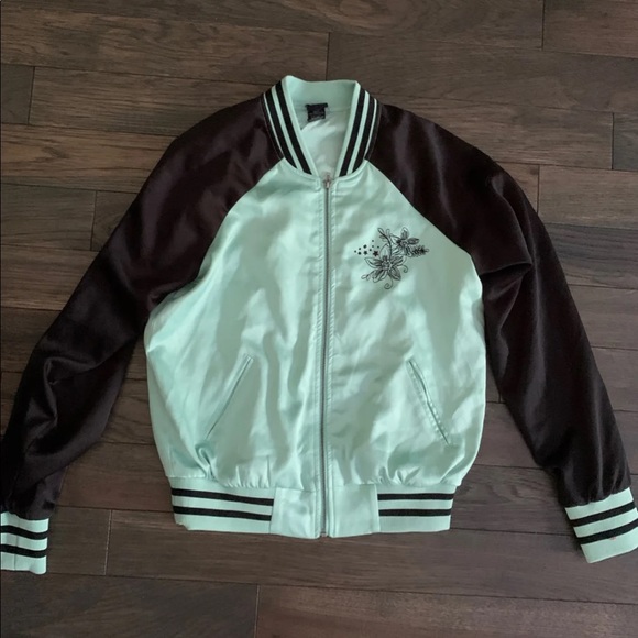 SOLD - EUC Little Mermaid Ariel Bomber Jacket - Picture 2 of 4